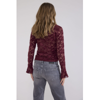 Tramontana Top Velvet Lace Pomegranate